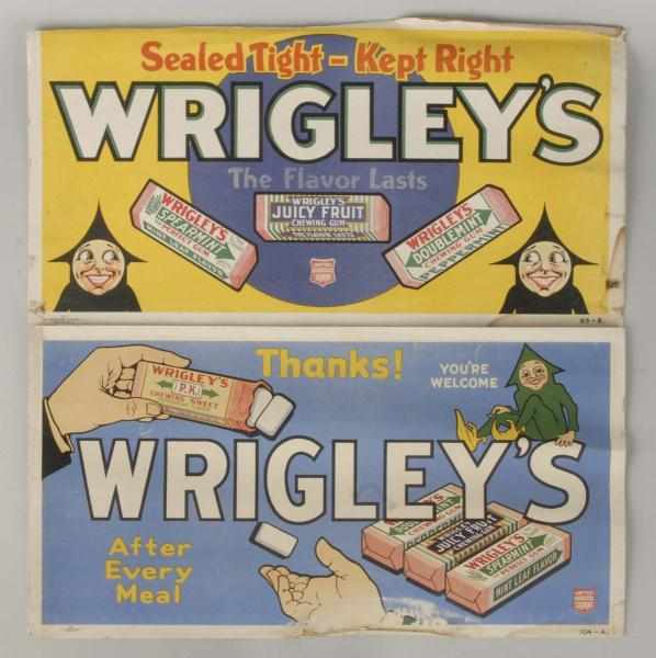 Appraisal: Lot of Wrigley's Trolley Car Signs Description Edge and border