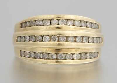 Appraisal: A Ladies' Diamond Ring k yellow gold ring designed with