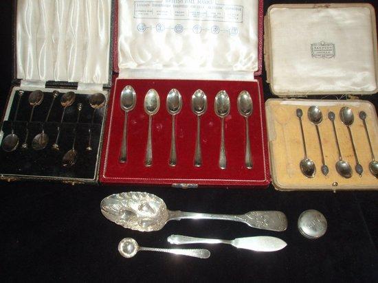 Appraisal: A cased set of six teaspoons showing British hallmarks together