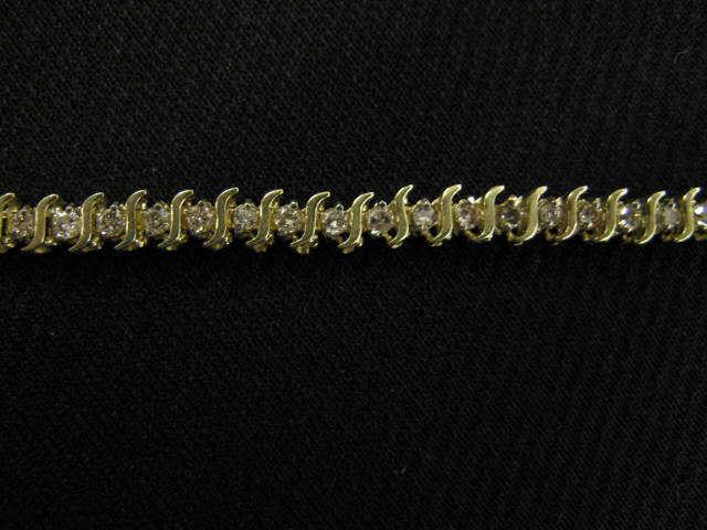 Appraisal: Diamond Bracelet round diamonds totaling carats in k yellow gold