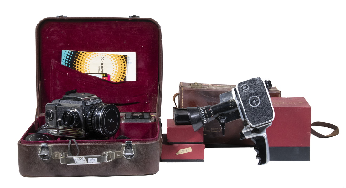 Appraisal: VINTAGE BRONICA S A SLR CAMERA AND ACCESSORIES PLUS BOLEX