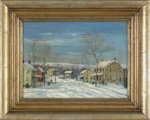 Appraisal: Walter Emerson Baum American - oil on board winter landscape