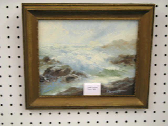 Appraisal: Oil on Canvas coastal scene signed Parrott