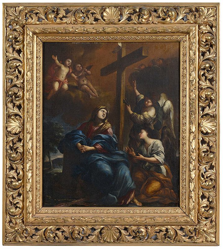 Appraisal: Italian School th century Contemplation of the Cross unsigned oil