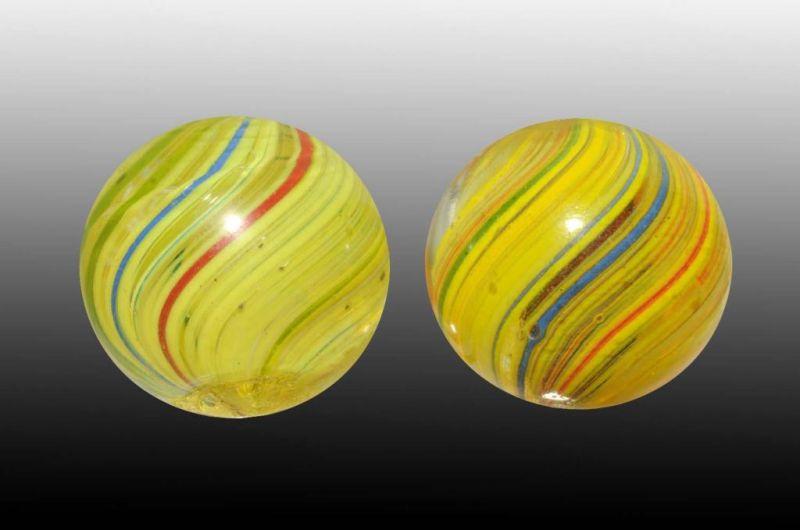 Appraisal: Lot of English Sub Swirl Marbles Description Very rare One