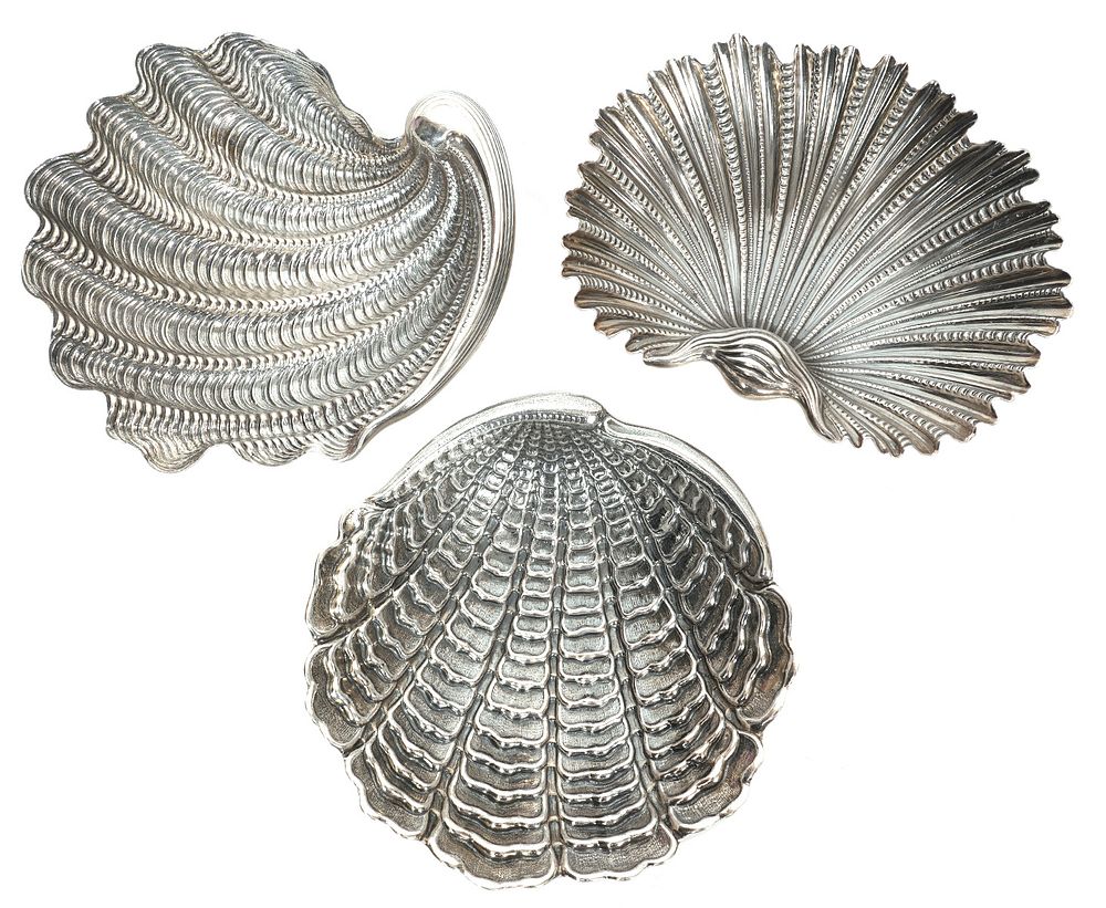 Appraisal: Set of Buccellati Sterling Silver Shell Dishes Grouping of three