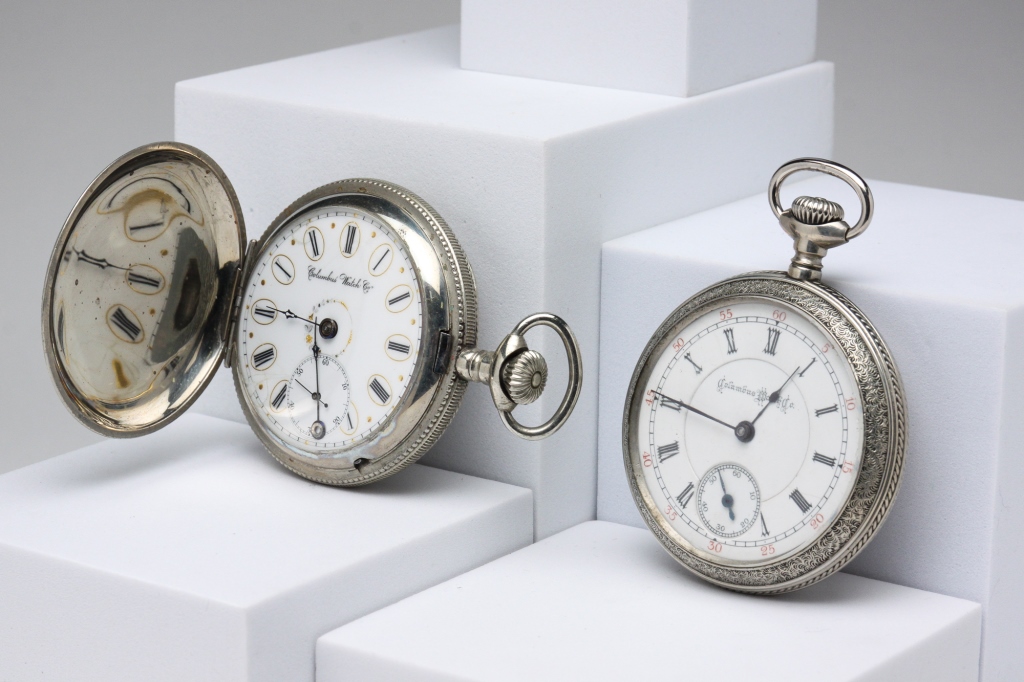 Appraisal: American late th century Two Columbus Watch Co pocket watches