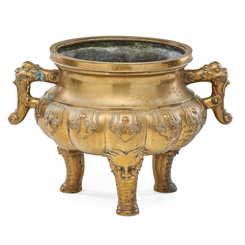 Appraisal: CHINESE BRONZE CENSER Condition Report