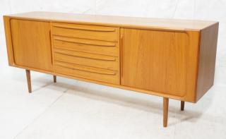 Appraisal: Modernist Danish Teak Credenza Sideboard cente Modernist Danish Teak Credenza