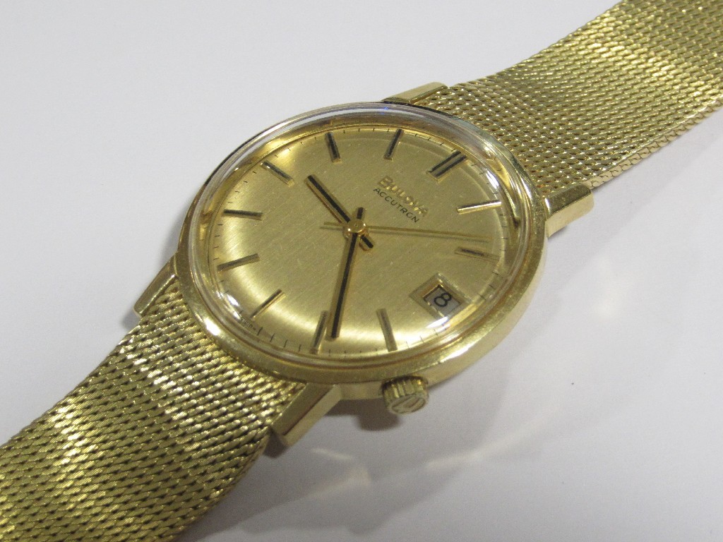 Appraisal: A Gents ct gold Bulova Accutron wrist watch with gold