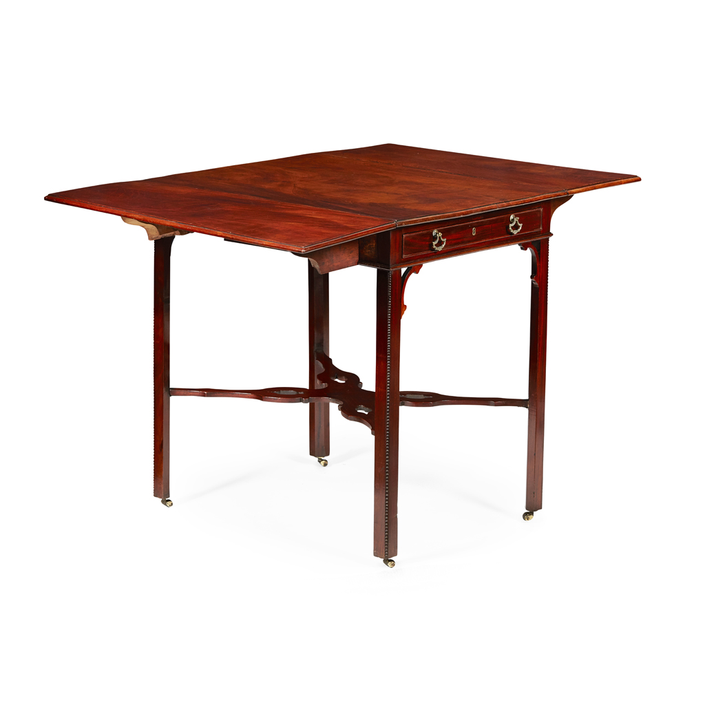 Appraisal: GEORGE III MAHOGANY SUPPER TABLE TH CENTURY the rectangular top