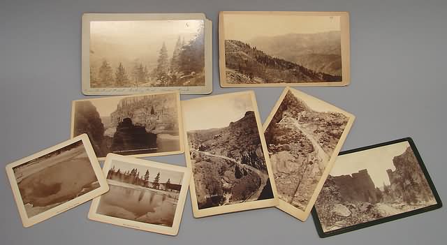 Appraisal: Grouping of eight late th century photographs of western scenes