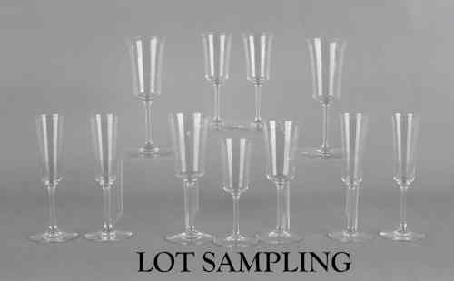 Appraisal: Thirty-one Baccarat glass flutes and wines