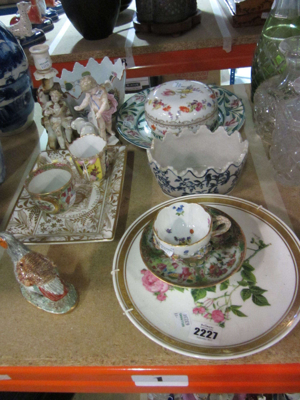 Appraisal: A quantity of ceramics including a Meissen style figure a