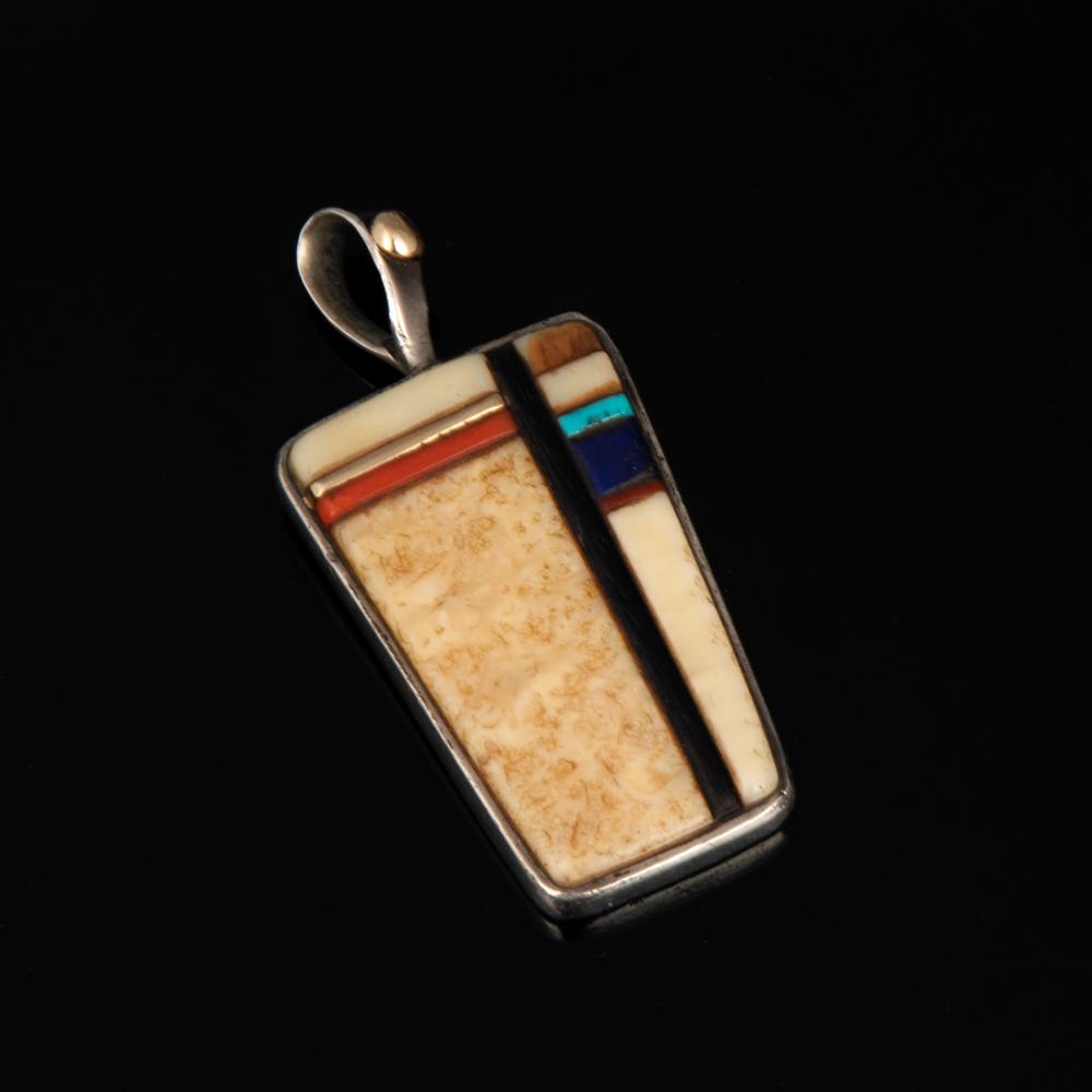 Appraisal: Charles Loloma Hopi - Charles' Inlaid Audi Key Fob silver