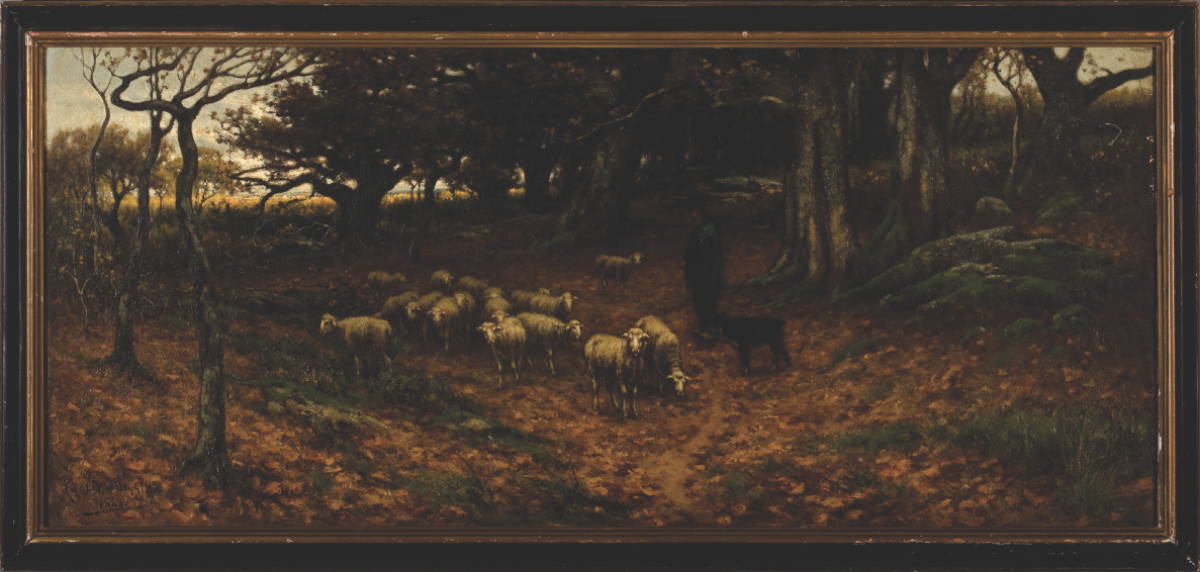 Appraisal: CARLETON WIGGINS AMERICAN - SHEEP AND HERDER IN A SHADED