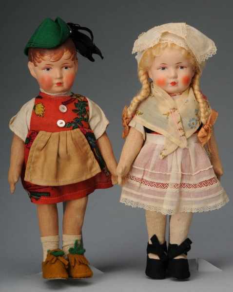 Appraisal: Lot of Bing Dolls Description Germany Ca s Both with