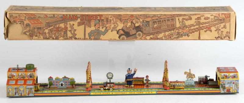 Appraisal: Tin Litho Marx Main Street Wind-Up Toy Description American Working