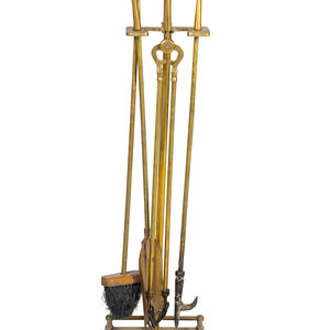 Appraisal: A Set of Gilt Metal and Iron Golf Club Fire