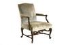 Appraisal: ARM CHAIR - th c mahogany framed arm chair Upholstered