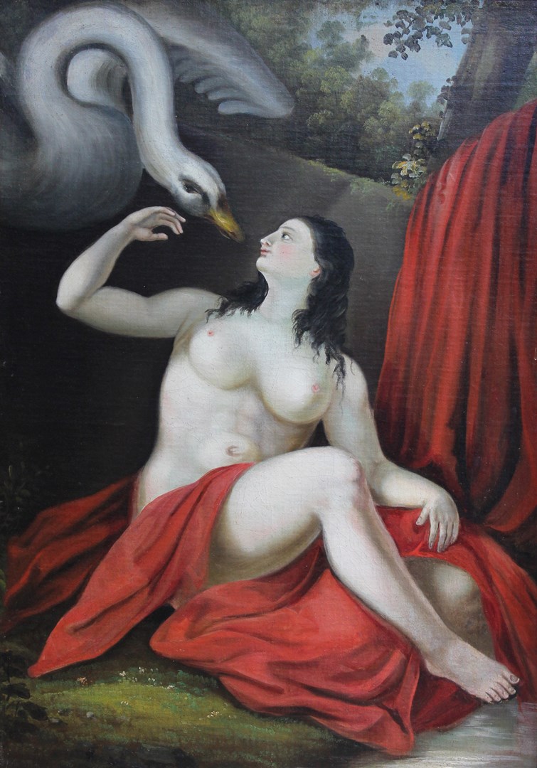 Appraisal: Continental School th th century Leda and the swan oil