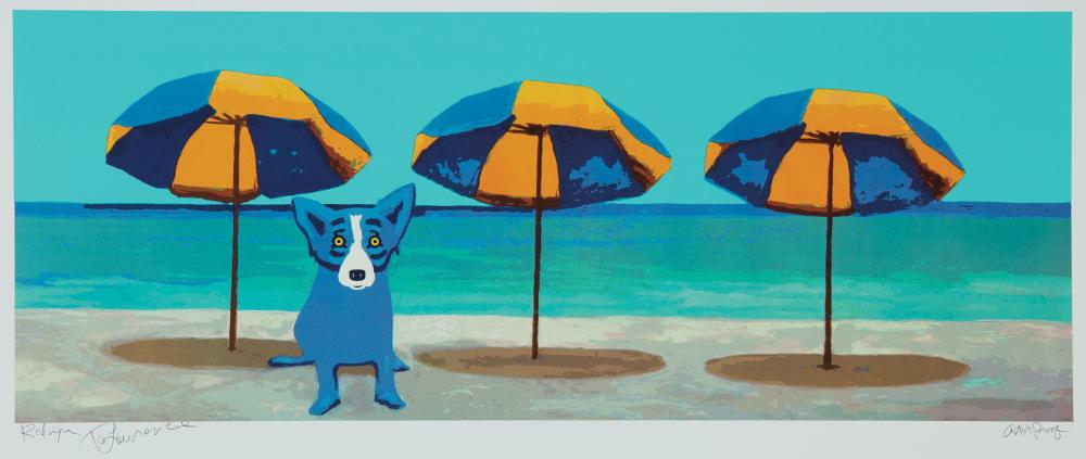 Appraisal: George Rodrigue American Louisiana - The Emerald Coast silkscreen pencil-signed