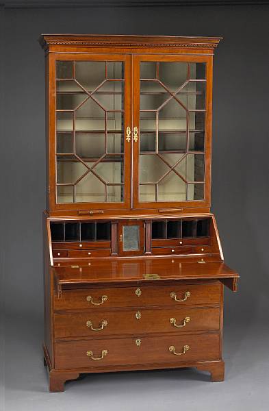 Appraisal: A George III mahogany secretary bookcase fourth quarter th century