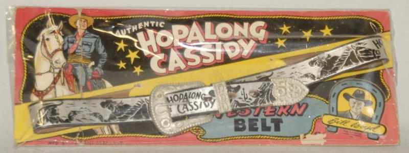 Appraisal: Vintage Hopalong Cassidy Child's Western Belt On original colorful card