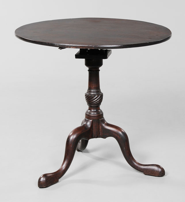 Appraisal: Chippendale Tilt-Top Tea Table British or American th century figured