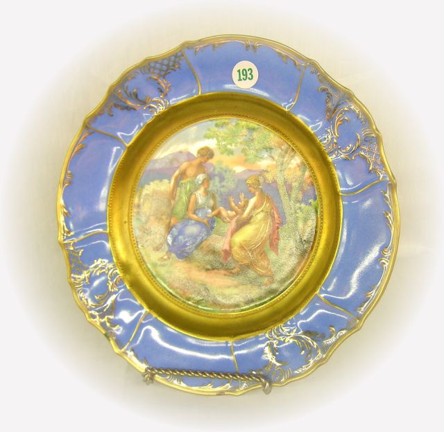 Appraisal: Austrian Porcelain portrait plate diameter with beehive mark portrait by