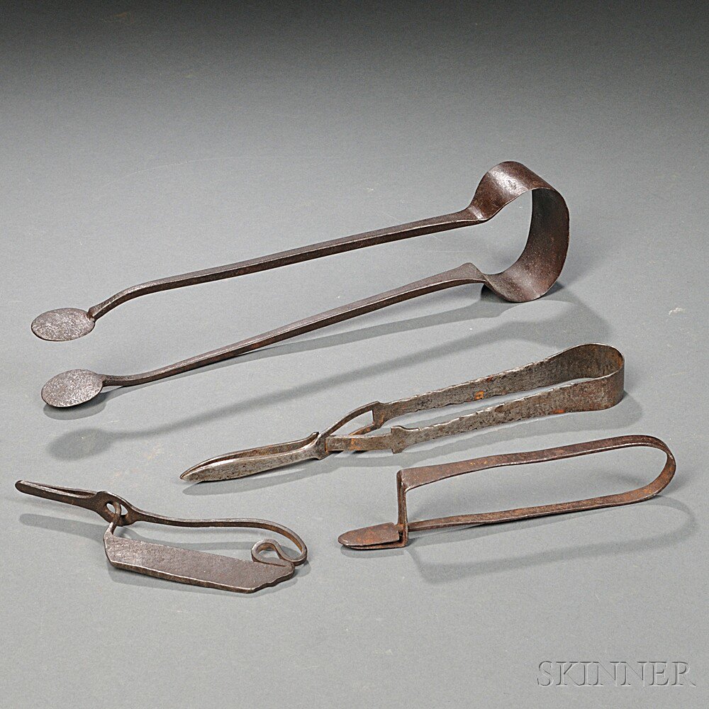 Appraisal: Three Pairs of Ember Tongs America late th early th