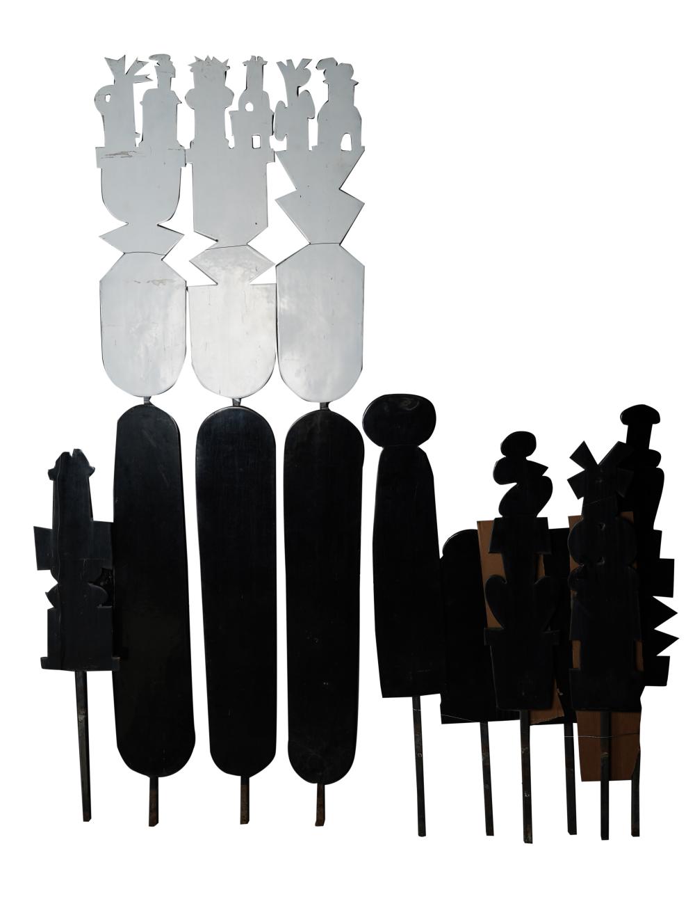 Appraisal: WALTER ASKIN DARK GARDEN comprising black enamel painted iron pieces