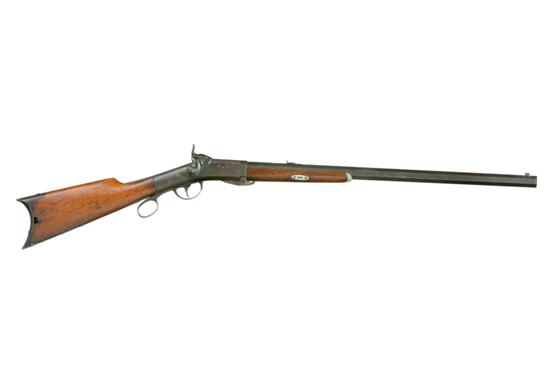 Appraisal: ALONZO PERRY RIFLE Very unusual in caliber '' heavy octagonal