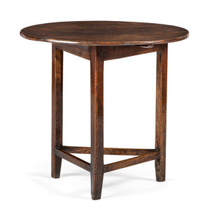 Appraisal: An English Oak Tavern Table th Century Height x width