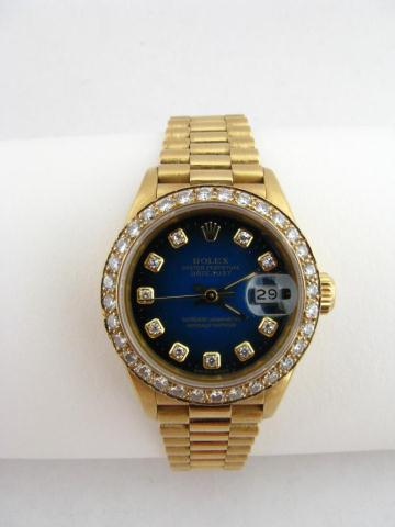 Appraisal: Lady's Rolex k Yellow Gold President Wristwatch - Diamond Dial