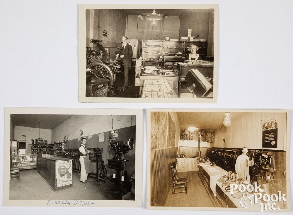 Appraisal: Three early industry photographs Three early industry photographs two of