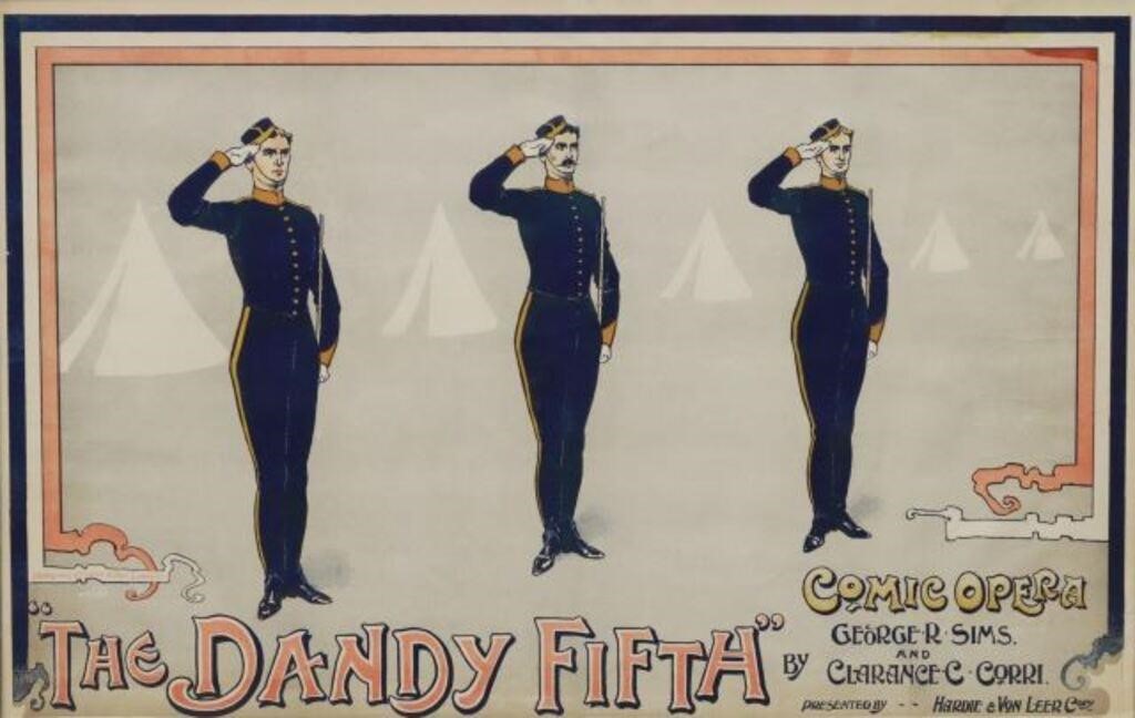 Appraisal: Framed lithograph on paper poster for The Dandy Fifth Comic