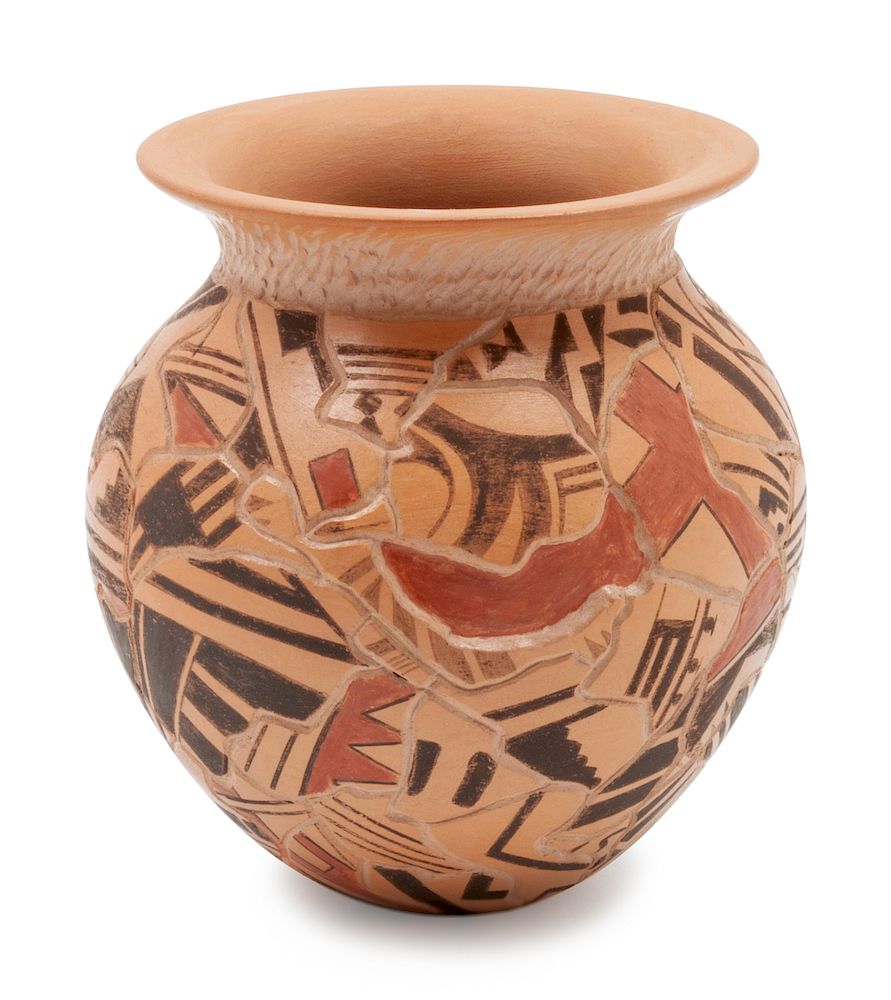 Appraisal: Les Namingha Hopi b Painted Vase Les Namingha Hopi b