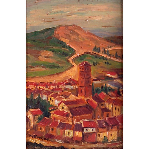 Appraisal: Max Kuehne American - View of Toledo oil on panel