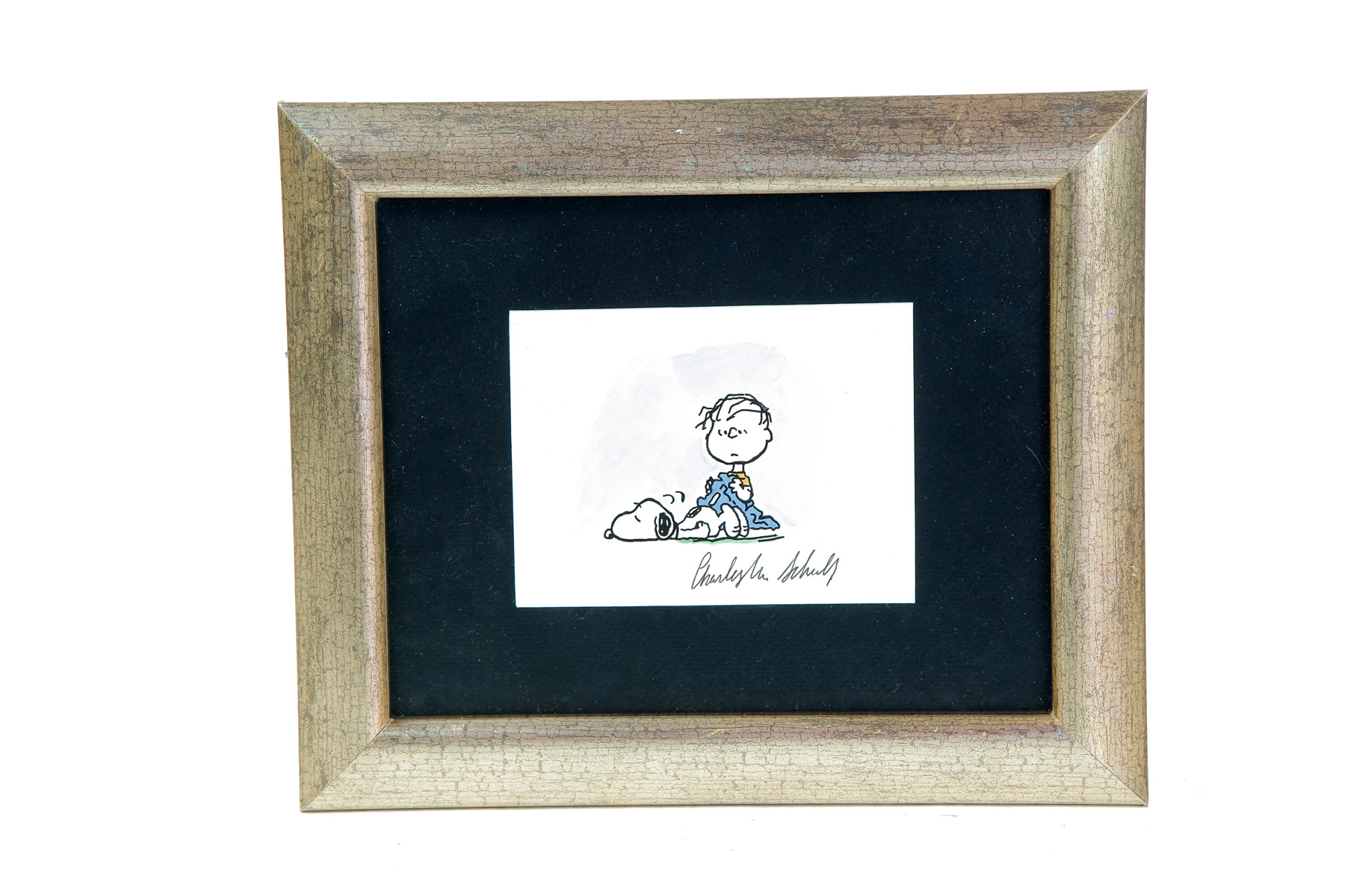 Appraisal: LINUS AND SNOOPY BY CHARLES SCHULZ AMERICAN - Watercolor and