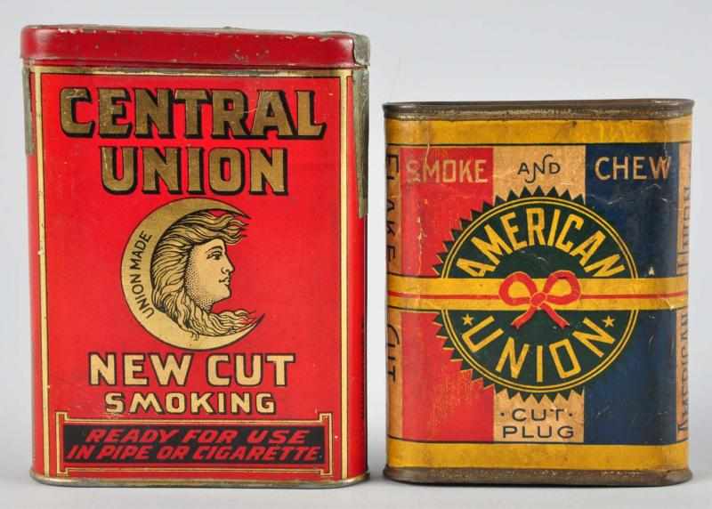 Appraisal: Lot of Union Pocket Tobacco Tins Description Includes one Central