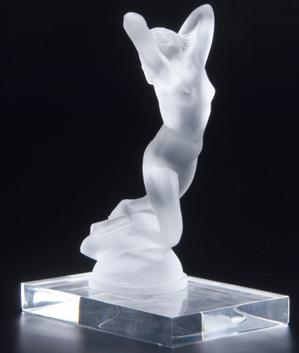 Appraisal: R LALIQUE Mascot hood ornament Vitesse clear and frosted c