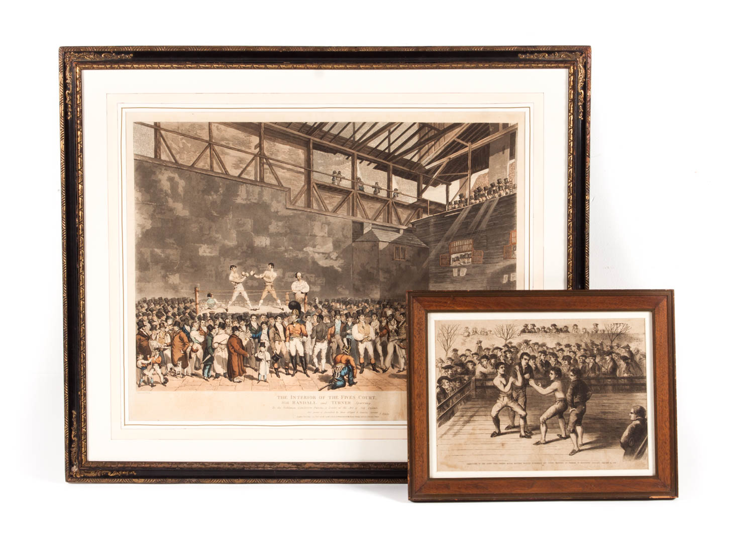 Appraisal: Two th century framed boxing prints Charles Turner British -