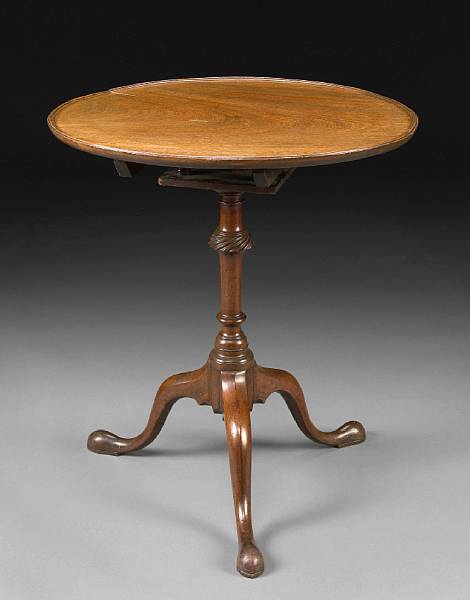 Appraisal: A George III mahogany tilt top occasional table fourth quarter