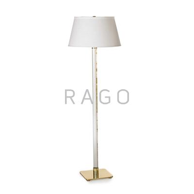 Appraisal: HANSEN LIGHTING CO Floor lamp New York s Crystal brass