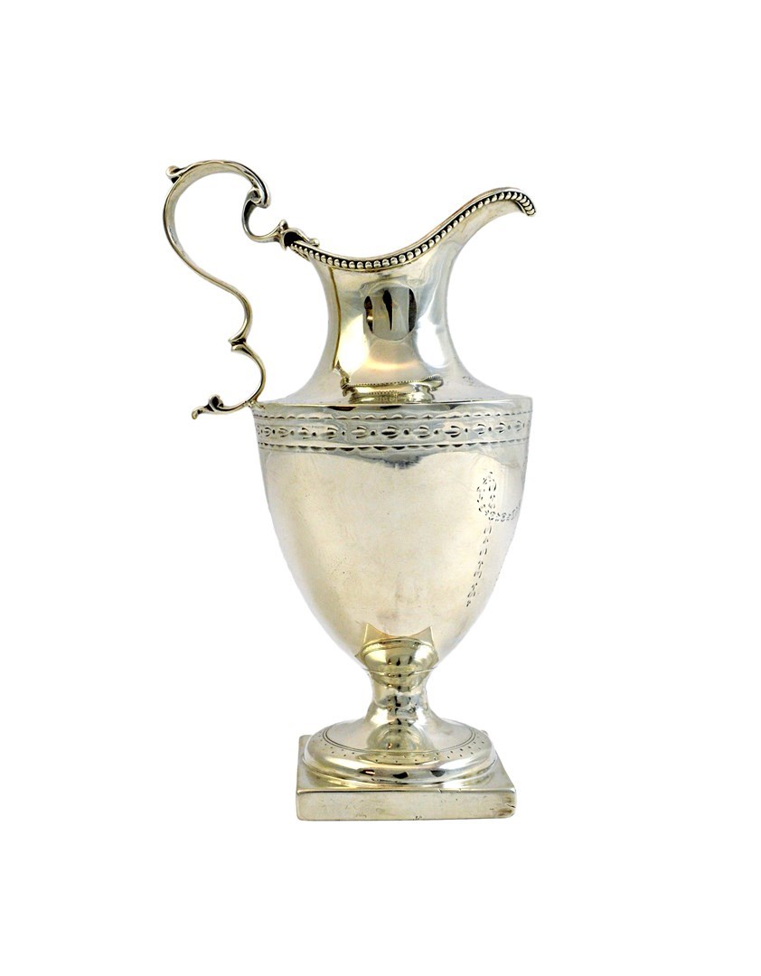 Appraisal: A George III silver cream jug of Adam style with