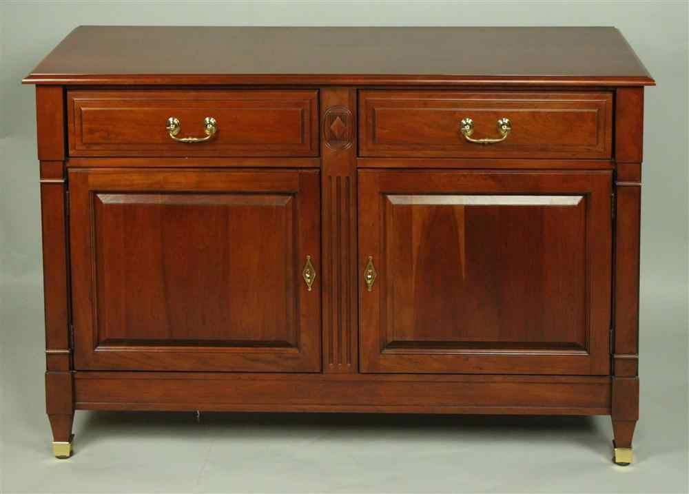 Appraisal: GEORGIAN STYLE CHERRYWOOD SERVER having a rectangular top with molded