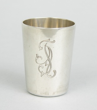 Appraisal: A Russian Silver Vodka Cup by Faberge A Russian silver