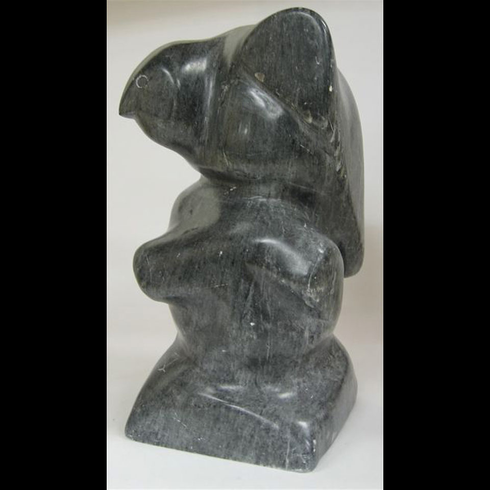 Appraisal: UNIDENTIFIED RANKIN INLET UNTITLED BIRD ON BASE SOAPSTONE CARVING x