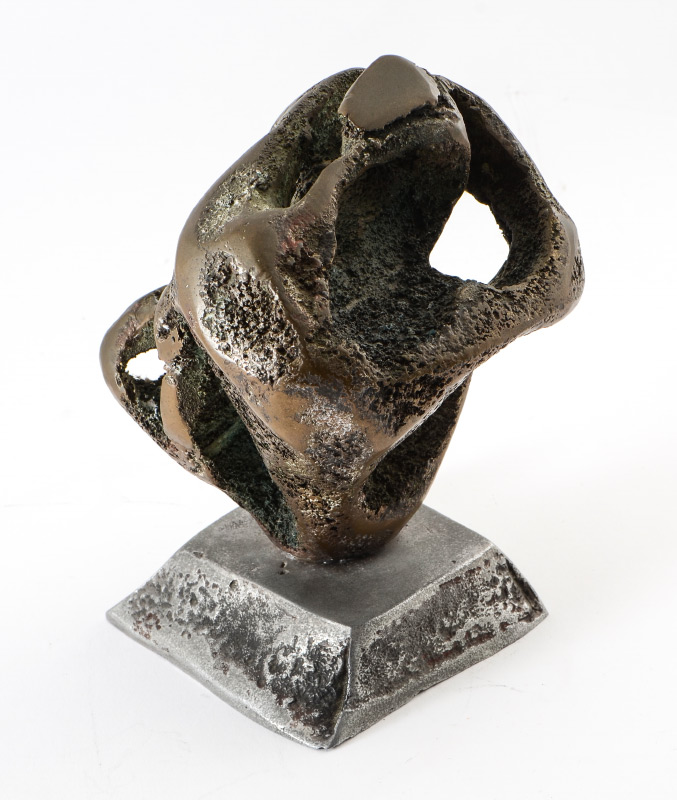 Appraisal: MAGGIE MILONO ABSTRACT SCULPTURE Bronze and White Metal Steel ''